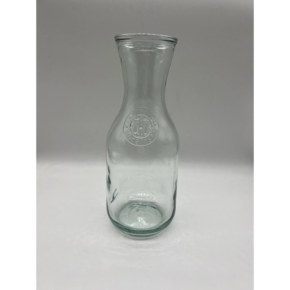 Vintage Paul Mason 1 Liter Glass Dairy Milk Jar Jug "Since 1852"